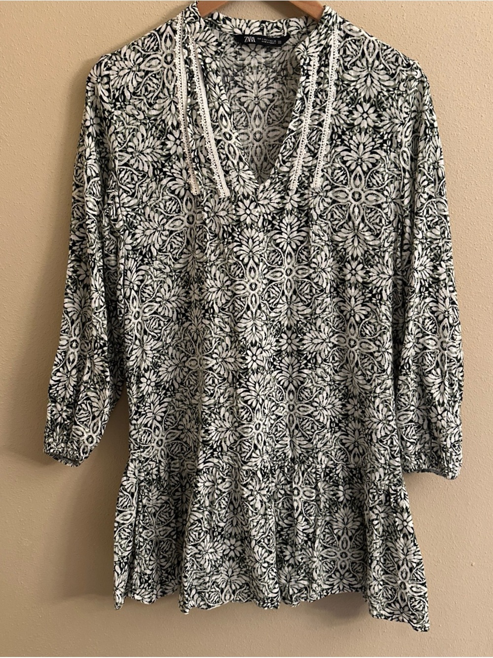 Zara Tiered Mini Dress‎ Size S Cottagecore Feminine Floral Party Event